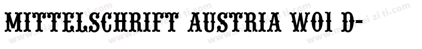 Mittelschrift Austria W01 D字体转换